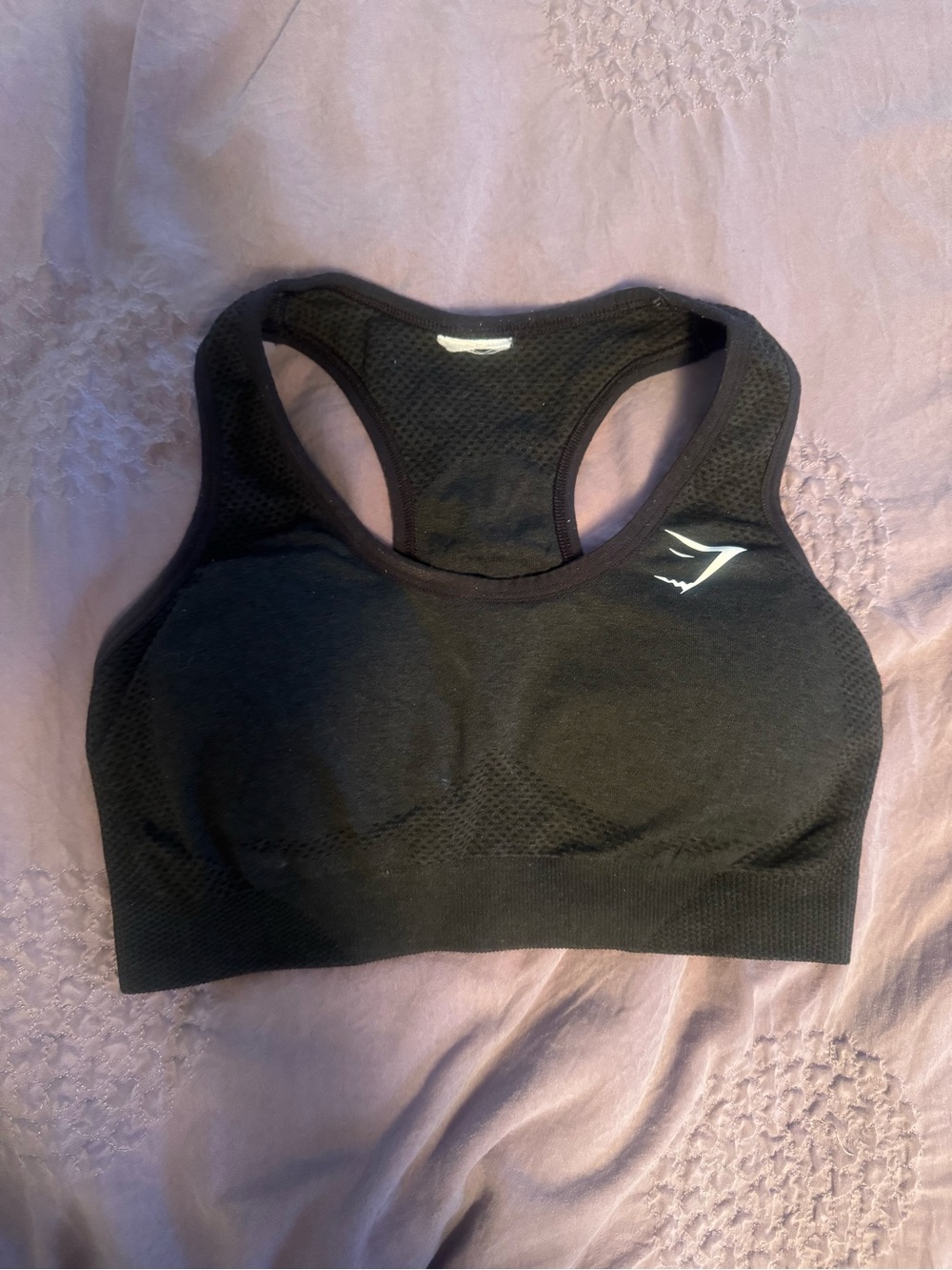 Gymshark Black Vital Seamless Racerback Sports Bra